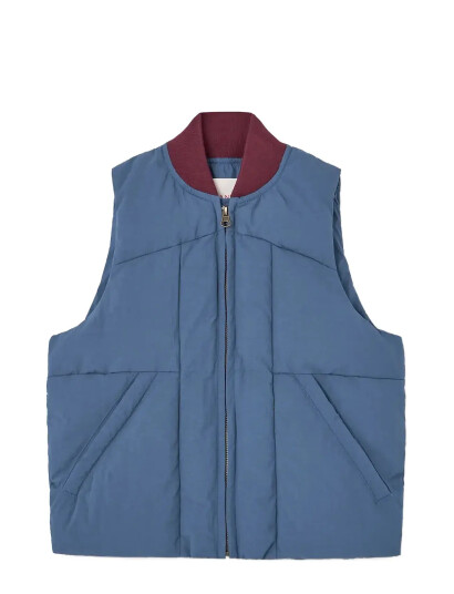 THE ANIMALS OBSERVATORY Lobster Kid Puffer Vest Blue-Grey - Blue - 8 Y