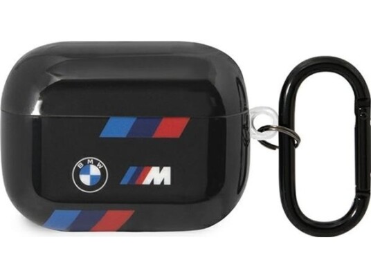 Dėklas BMW Bmap222sotk Airpods Pro 2 Gen Cover Juodas/Juodas Tricolor Stripes