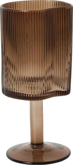 Muubs Red Wine Glass Ripe   Smoked Brown   Brown   ONE SIZE