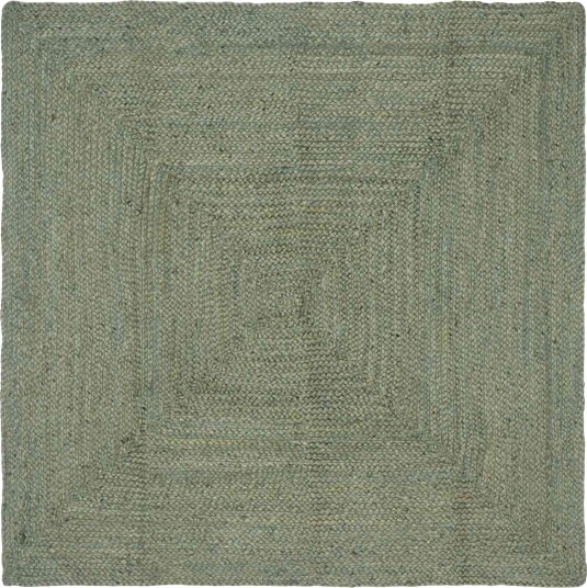Områdetepper Rektangulær Olivengrønn 120 x 120 cm Jute