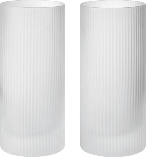 Ferm Living Ripple Highball glass 48 cl 2‑pakning Clear