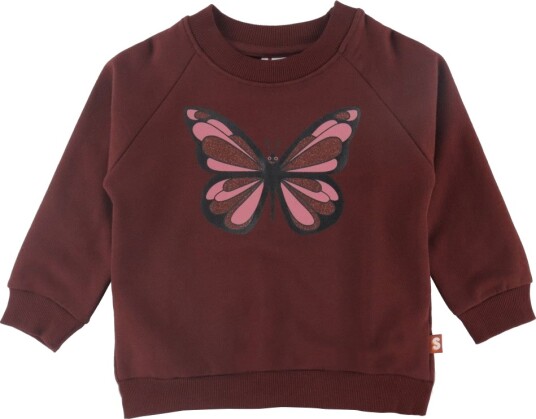 DYR Cph Collegegenser   Dyrebelg   Dark Cherry m. Sommerfugl   DYR   8 år (128)   Collegegenser Bordeaux Rosa