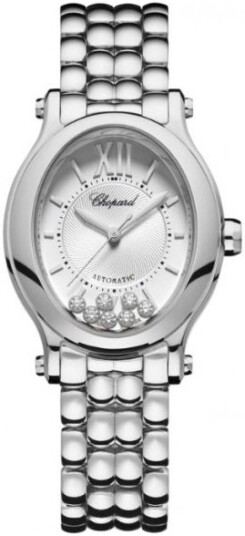 Chopard Dameklokke 278602 3002 Happy Sport Sølvfarget/Stål Ø29 mm