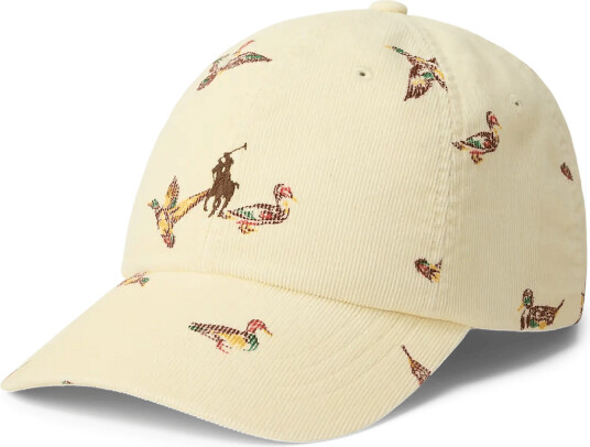 Polo Ralph Lauren Duck Print Corduroy Ball Cap Cream ONE SIZE Polo Ralph Lauren Duck Print Corduroy Ball Cap Cream ONE SIZE