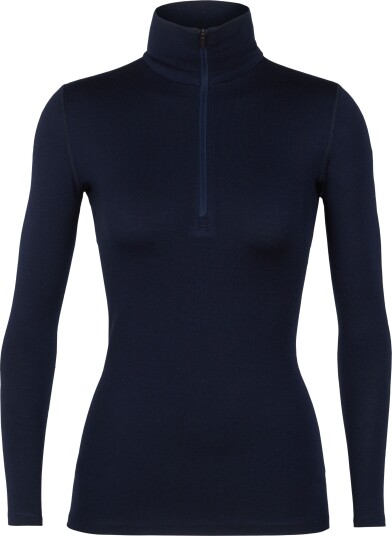 Icebreaker Women's 260 Tech Longsleeve Half Zip Midnight Navy L