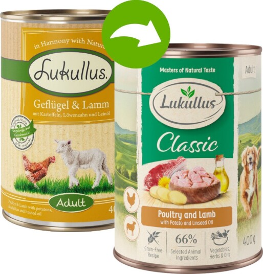 Lukullus våtfôr & Ørret Kalkun 24 x 400 g