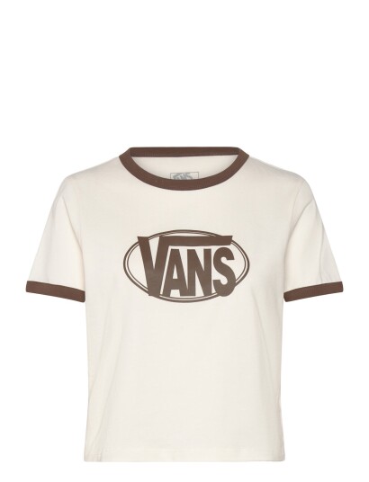 VANS W Center Chest Ringer Tee Cream L VANS W Center Chest Ringer Tee Cream L