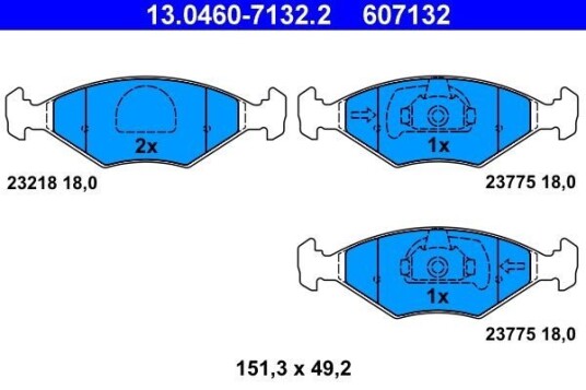 Bremseklosser ATE 13.0460-7132.2 Bremseklosser ATE 13.0460-7132.2