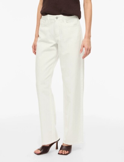 Vila Vipalma Rw Wide Jeans White Pal246 Cream 42 x 32 Vila Vipalma Rw Wide Jeans White Pal246 Cream 42 x 32