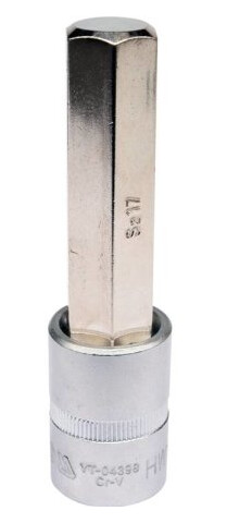 Yato 17 mm Hex 1/2" Sekskantsokkel 100 mm Kromvanadiumstål Håndverktøy