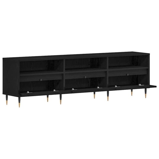 TV Møbel Sort Eik 150x30x44,5 cm Laget av konstruert tre