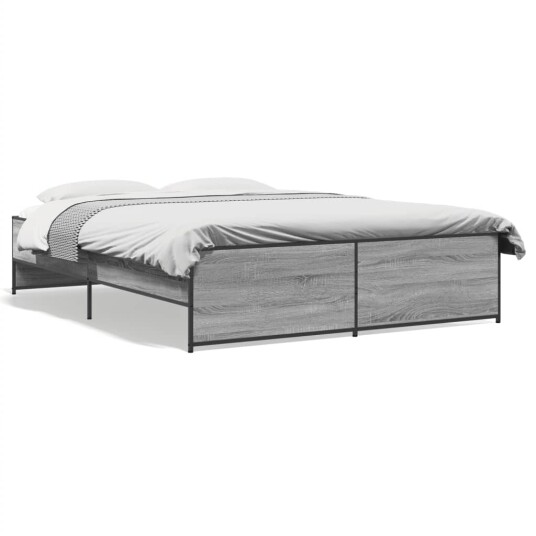  Sengeramme grå sonoma 140x200 cm konstruert tre og metall 8721102610806