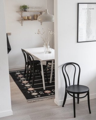 Kilands Victoria black – håndvevd ullteppe
