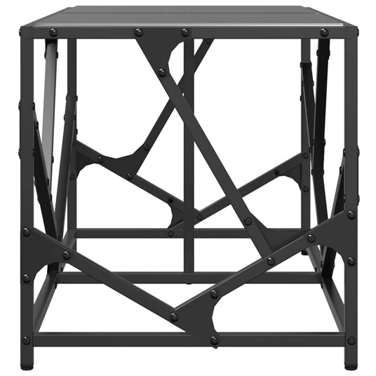 Salongbord med svart glassplate 78,5x40x41 cm stål 845995