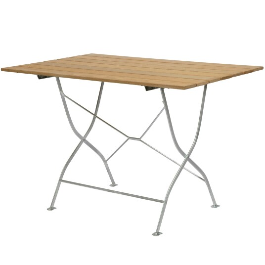Grythyttan Stålmöbler Bryggeri spisebord Teak/galvanisert 110 x 70 cm Grå