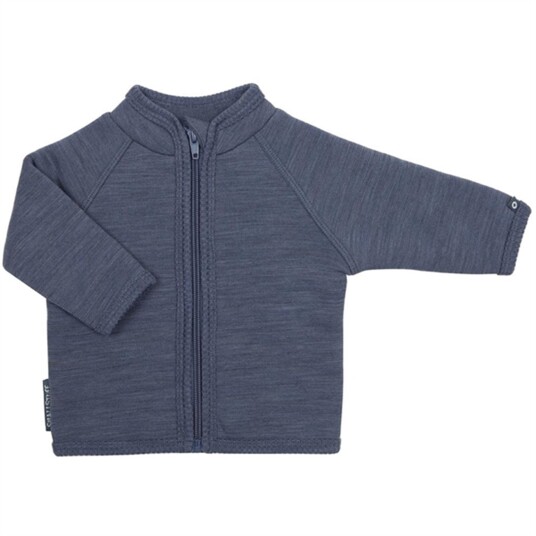 Smallstuff Ull Cardigan med Glidelås Denim Melange 92-98 Smallstuff Ull Cardigan med Glidelås Denim Melange 92-98