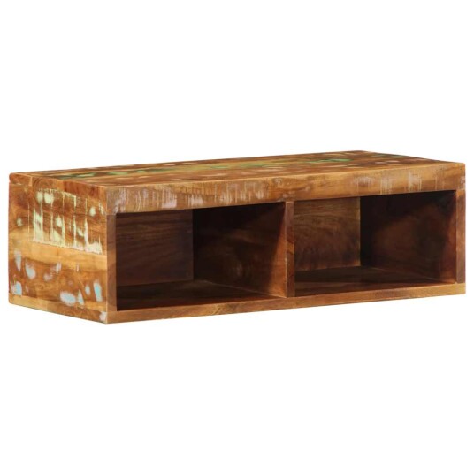 Veggmontert TV benk 60x30x19 cm gjenvunnet heltre