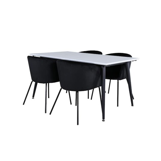 Venture Home Spisegruppe Venture Home Jolie med 4 Bergen Stoler Fløyel GR22307