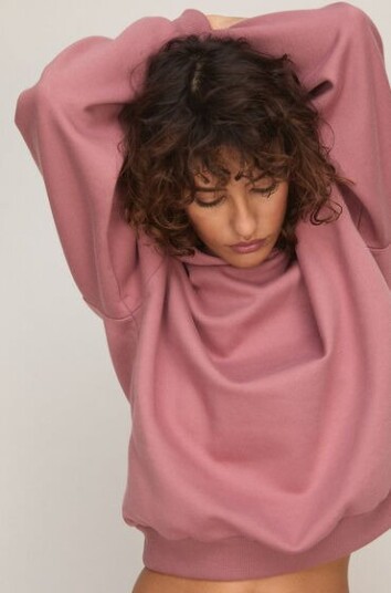 Hunkemöller Hettegenser i Børstet Sweatstoff Rosa Hunkemöller Hettegenser i Børstet Sweatstoff Rosa