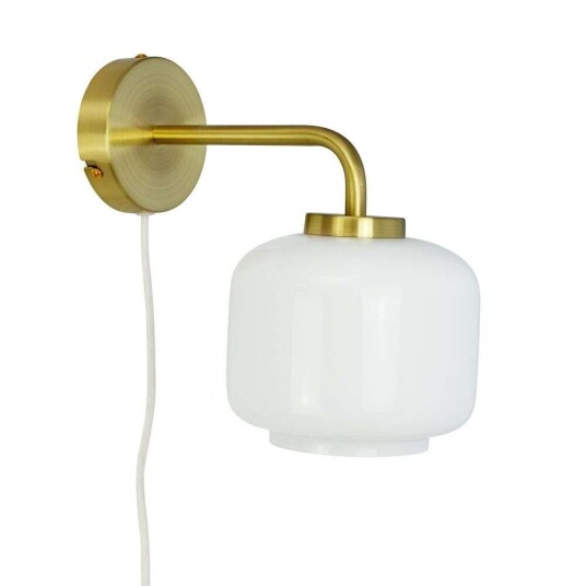 DybergLarsen Arp Vegglampe Ø15 Opal/Brass