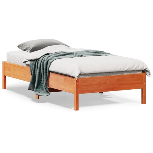  Sengeramme uten madrass voksbrun 75x190 cm heltre furu 8721012428898