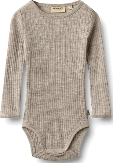 Wheat Wool Silk Body L/S Lucca KHAKI MELANGE 80 Wheat Wool Silk Body L/S Lucca KHAKI MELANGE 80