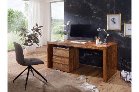 Skrivebord Randig 180 cm Brun