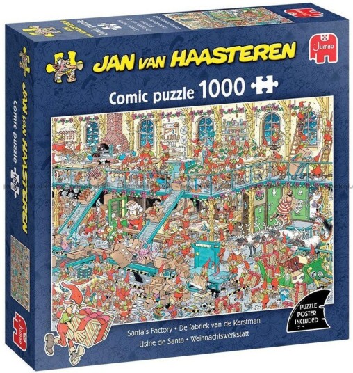 Jan Van Haasteren Puslespill 1000 Brikker Santas Factory Jan Van Haasteren Puslespill 1000 Brikker Santas Factory