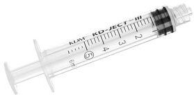 KD Ject III sprøyte 3 k 5ml LL centrisk grad 0,2ml   100 stk.
