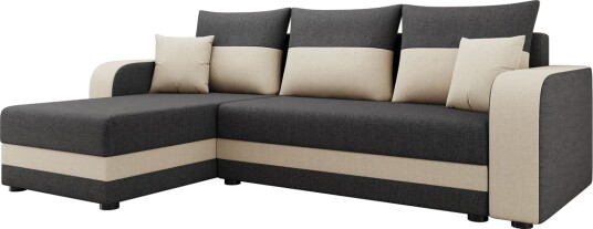 Hewlet Sofa med Divan 3 seter   Beige/Mørk grå