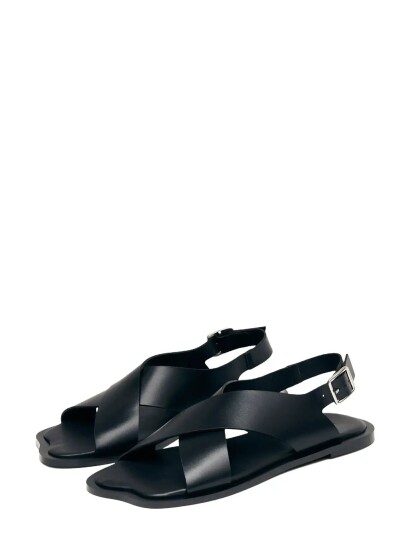 ALOHAS Nalu Black Leather Sandals Black 41 ALOHAS Nalu Black Leather Sandals Black 41