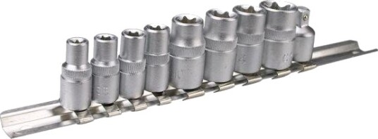 Topex Torx Stikkontaktsett 1/4 "3/8" E5-E16 10 Stk. (39D375)