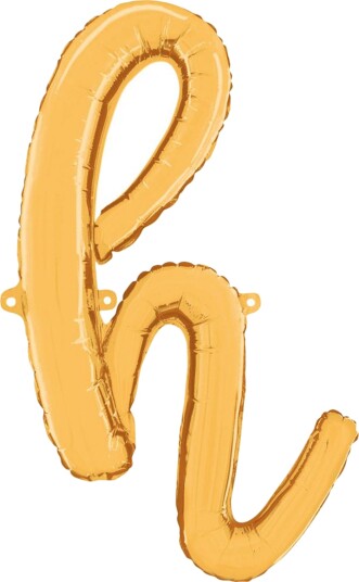 Ballongkungen Bokstavballong Script Gull Bokstav H 34708G