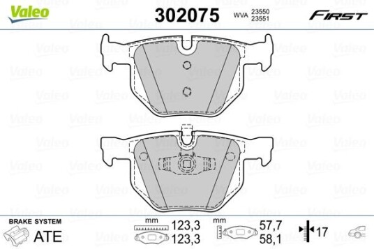 Bremseklosser VALEO 302075