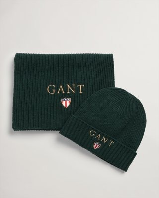Skjerf og Lue Med Gaveeske TARTAN GREEN ONESIZE