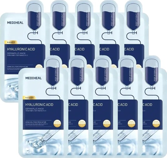 Mediheal Mediheal   Dermaplus Low Molecular Hyaluronic Acid Mask 10Pcs.   Nude   10 PCS