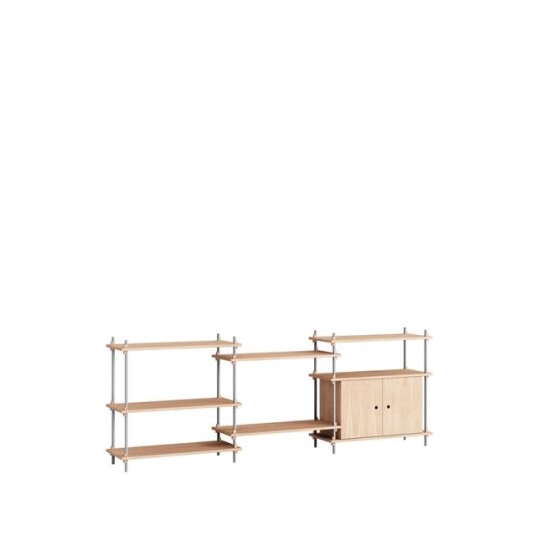 Moebe Hylle S.85.3.B Eik/rustfritt Stål