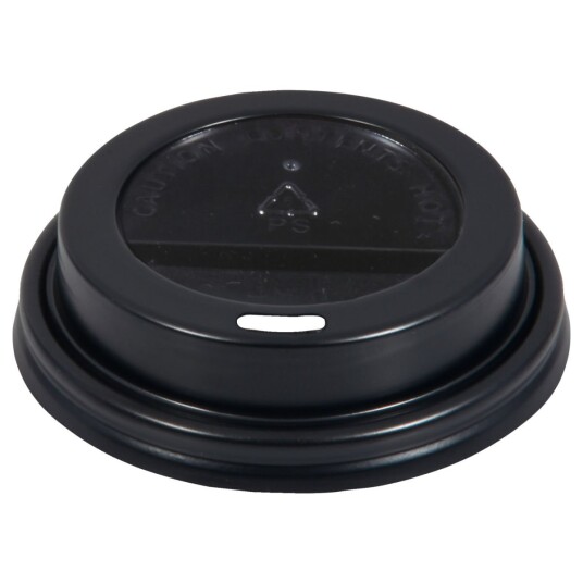 WIMEX Lokk til engangskopp To Go Café Crema; 7.3x1.8 cm (ØxH); Svart; 100 Stykk / Forpakning