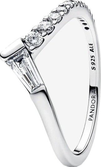 Pandora Tiara Baguette Pavé Band Ring - CLEAR - 52
