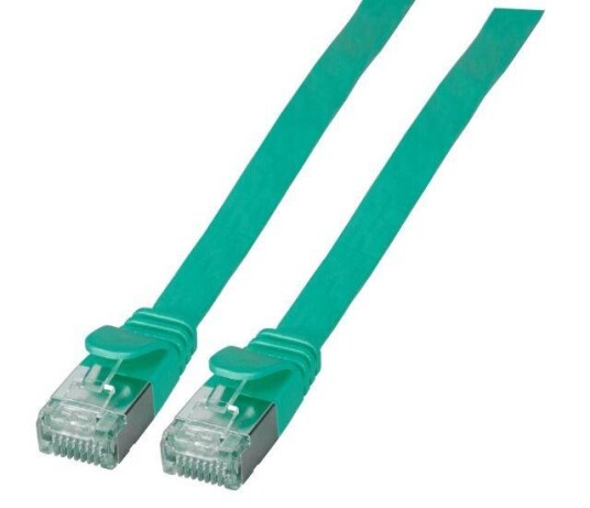 EFB ELEKTRONIK U/FTP Patch Cat.6A -  5 m Grønn Flat Nettverkskabel 10 Gbit