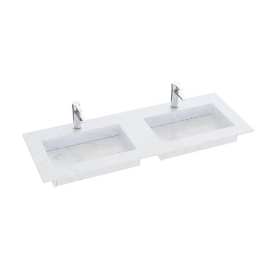 Dansani Inzo Angular Silestone B60-165xh1,20xd45,50cm Eternal Statuario 120cm Dobbel