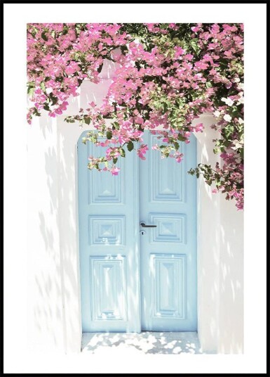 Pink Flower Door Plakat Plakat / 21x30cm Pink Flower Door Plakat Plakat / 21x30cm