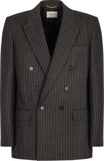 Saint Laurent Dame Jakker Grå L, Saint Laurent Dame Jakker Grå L,