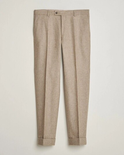 Morris Flannel Suit Trousers Khaki