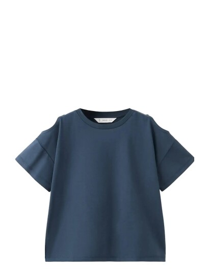Mango Off The Shoulder Cotton T Shirt Navy 11 12 Mango Off The Shoulder Cotton T Shirt Navy 11 12