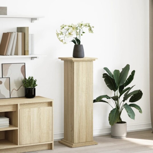 Pidestall med oppbevaring sonoma eik 31x30x90 cm konstruert tre Pidestall med oppbevaring sonoma eik 31x30x90 cm konstruert tre