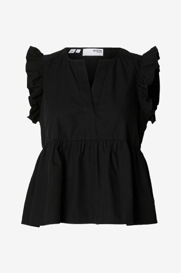 Selected Femme Bluse slfBlair Ida SL Top Svart Selected Femme Bluse slfBlair Ida SL Top Svart