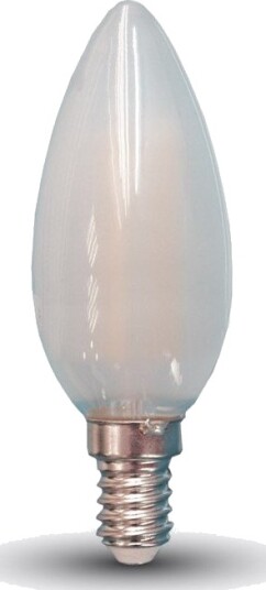 V Tac E14 4W LED kronepære Filament mattet glass Dimbar : Ikke dimbar Kulør : Varm V Tac E14 4W LED kronepære Filament mattet glass Dimbar : Ikke dimbar Kulør : Varm