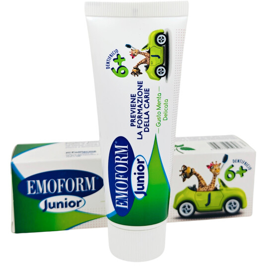 Barnetannkrem EMOFORM Xylitol Mint 6 år/+ 75 ml.