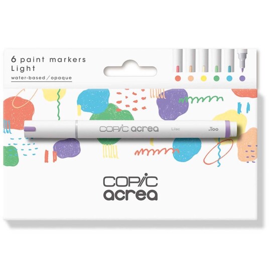 Copic Acrea Paint Marker 6-set Light Colours Copic Acrea Paint Marker 6-set Light Colours